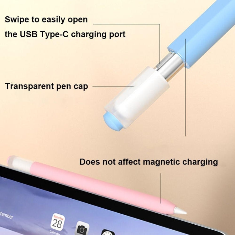 For Apple Pencil (USB-C) Jelly Silicone Stylus Pen Protective Cover(Pink) - Pencil Accessories by buy2fix | Online Shopping UK | buy2fix