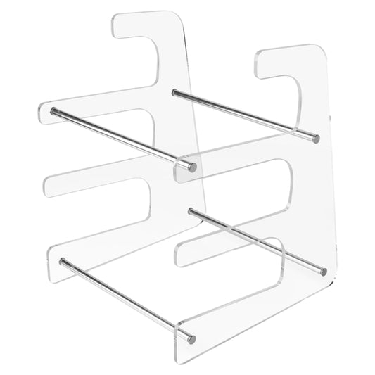 Acrylic Keyboard Storage Bracket Three Layer Keyboard Display Stand(White) - Shelf & Hooks by buy2fix | Online Shopping UK | buy2fix