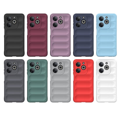 For Infinix Smart 8 Magic Shield TPU + Flannel Phone Case(Grey) - Infinix Cases by buy2fix | Online Shopping UK | buy2fix