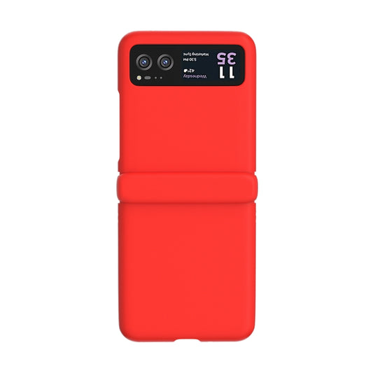 For Motorola Razr 40 3 in 1 Skin Feel PC Phone Case with Hinge(Red) - Motorola Cases by buy2fix | Online Shopping UK | buy2fix