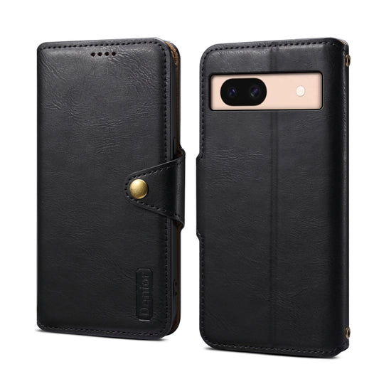 For Google Pixel 8a Denior Cowhide Texture Wallet Style Leather Phone Case(Black) - Google Cases by Denior | Online Shopping UK | buy2fix