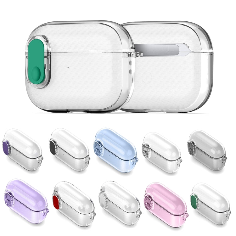 For AirPods Pro DUX DUCIS PECK Series Split Transparent Carbon Fiber Earphone Case(Blue) - For AirPods Pro by DUX DUCIS | Online Shopping UK | buy2fix