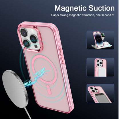 For iPhone 13 Pro Electroplated IMD Magsafe PC Hybrid TPU Phone Case(Pink) - iPhone 13 Pro Cases by buy2fix | Online Shopping UK | buy2fix