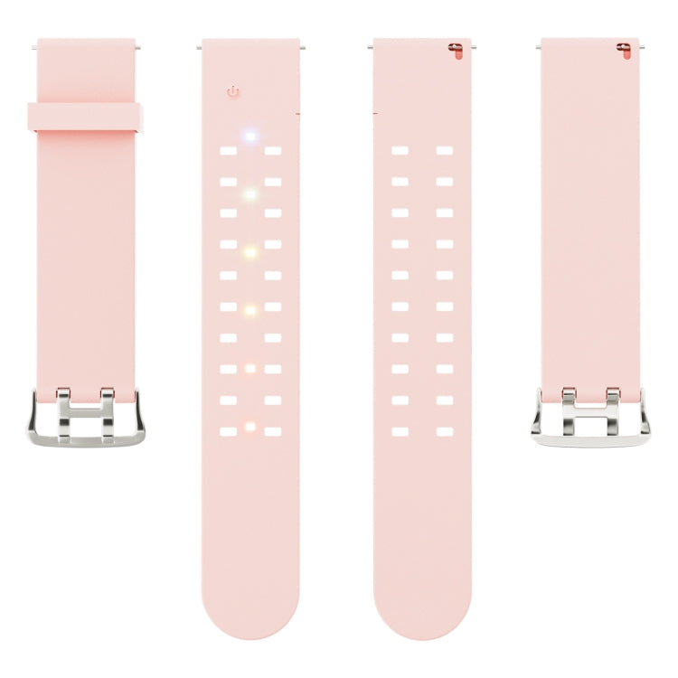 For Apple Watch SE 40mm Luminous Colorful Light Silicone Watch Band(Pink) - Watch Bands by buy2fix | Online Shopping UK | buy2fix