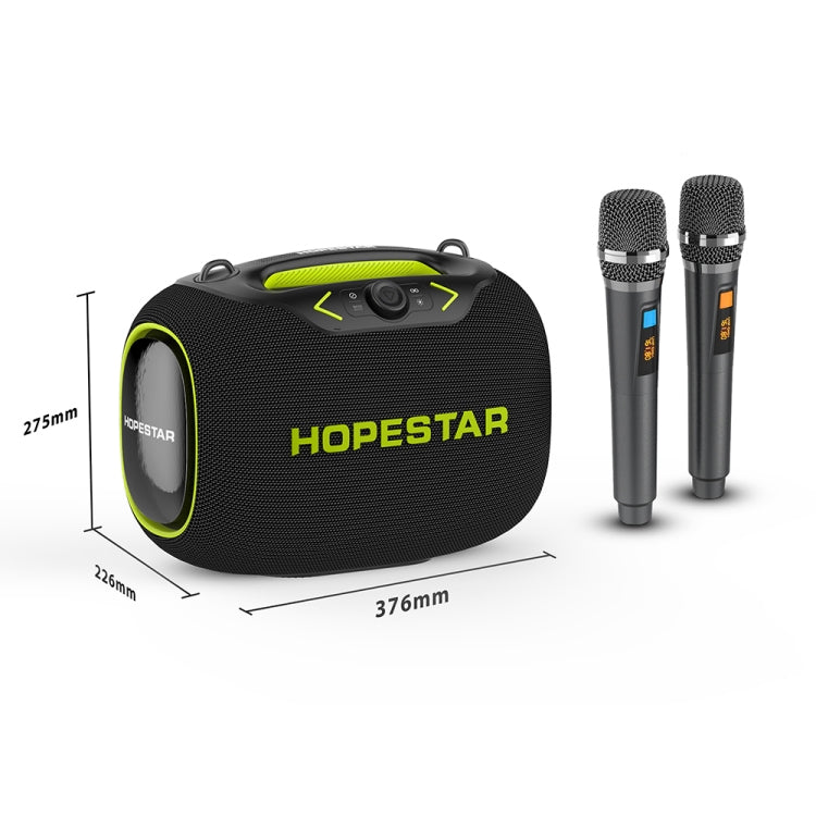 HOPESTAR Party Box 120W Karaoke Bluetooth Speaker with 2 Microphones(Black) - Desktop Speaker by HOPESTAR | Online Shopping UK | buy2fix