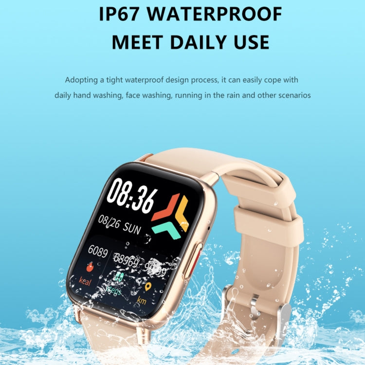 DM05 1.83 inch BT5.2 Smart Sport Watch, Support Sleep / Heart Rate / Blood Oxygen / Temperature / Heart Sugar/ Blood Pressure Health Monitor(Gold) - Smart Watches by buy2fix | Online Shopping UK | buy2fix