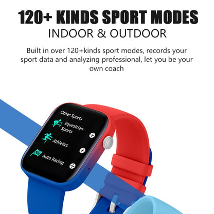 P43 1.8 inch TFT Screen Bluetooth Smart Watch, Support Heart Rate Monitoring & 100+ Sports Modes(Blue) - Smart Watches by buy2fix | Online Shopping UK | buy2fix