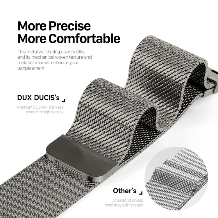 For Apple Watch Series 4 40mm DUX DUCIS Milanese Pro Series Stainless Steel Watch Band(Graphite) - Watch Bands by DUX DUCIS | Online Shopping UK | buy2fix