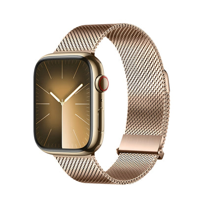 For Apple Watch Series 3 42mm DUX DUCIS Milanese Pro Series Stainless Steel Watch Band(Gold) - Watch Bands by DUX DUCIS | Online Shopping UK | buy2fix