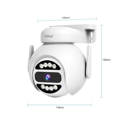 SriHome SH047 4MP IP66 Waterproof Motion Detection Night Vision WiFi HD Camera(EU Plug) - Wireless Camera by SriHome | Online Shopping UK | buy2fix