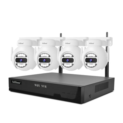 SriHome NVS001E-IPC047 Ultra HD 4 Channel WiFi Network Video Recorder Set(US Plug) - Video Recorder Kit by SriHome | Online Shopping UK | buy2fix