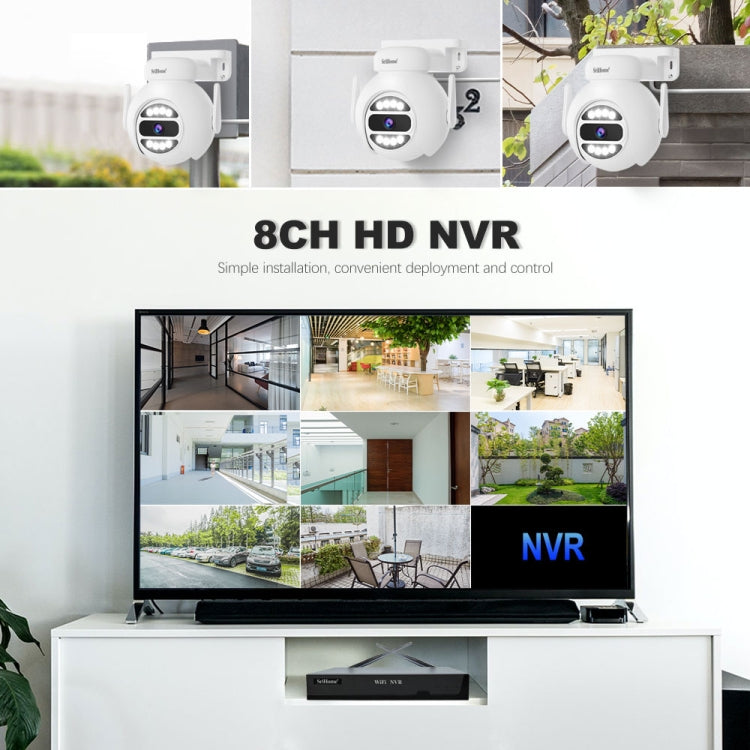 SriHome NVS001E-IPC047 Ultra HD 4 Channel WiFi Network Video Recorder Set(EU Plug) - Video Recorder Kit by SriHome | Online Shopping UK | buy2fix