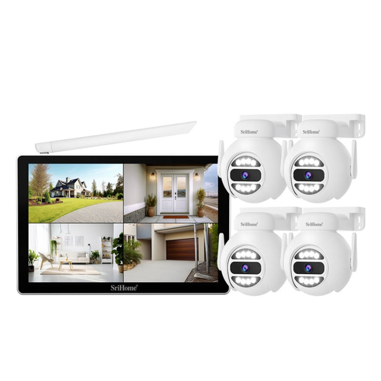 SriHome NVS010-IPC047 Ultra HD 4 Channel WiFi Network Video Recorder Set(UK Plug) - Video Recorder Kit by SriHome | Online Shopping UK | buy2fix