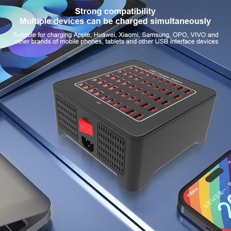 YFY-A77 250W 50 Ports USB Smart Charging Station(EU Plug) - Multifunction Charger by buy2fix | Online Shopping UK | buy2fix