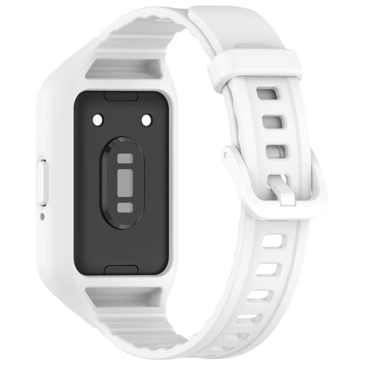 For Samsung Galaxy Fit 3 Solid Color Integrated TPU Watch Band(White) - Watch Bands by buy2fix | Online Shopping UK | buy2fix