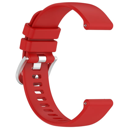 For Xiaomi Watch 2 Liquid Glossy Silver Buckle Silicone Watch Band(Red) - Watch Bands by buy2fix | Online Shopping UK | buy2fix