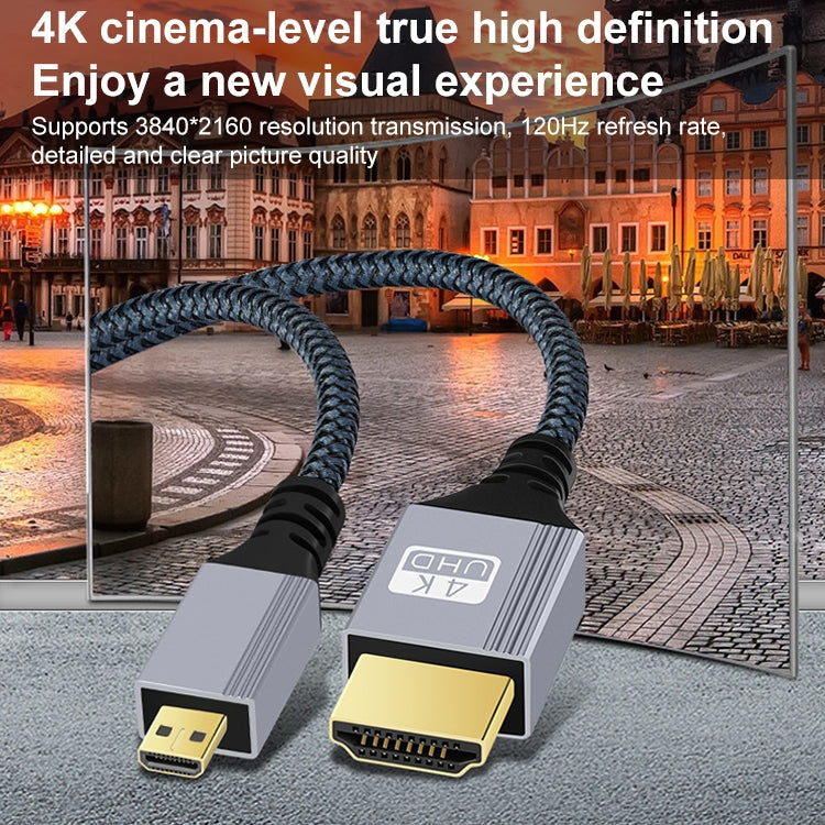 HDTV to Micro HDTV 4K 120Hz Computer Digital Camera HD Video Adapter Cable, Length:3m - Cable by buy2fix | Online Shopping UK | buy2fix