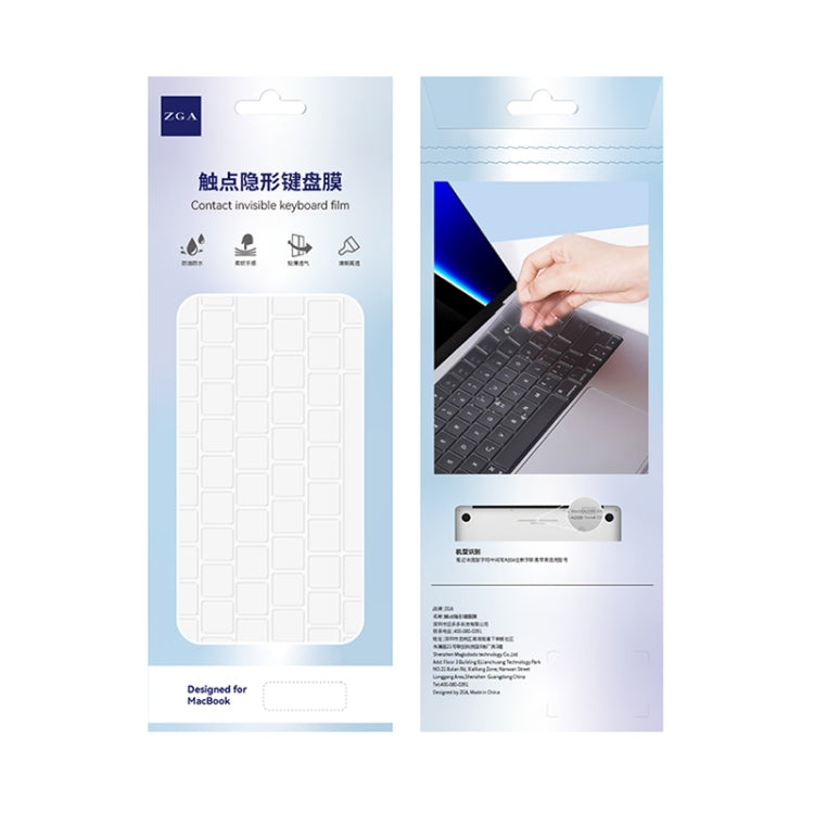 For MacBook Pro 13.3 inch 2020 ZGA Contact Invisible TPU Keyboard Protective Film - Keyboard Protector by ZGA | Online Shopping UK | buy2fix