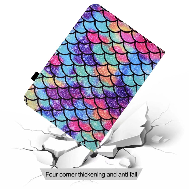 For Lenovo Tab M11 / Xiaoxin Pad 11 2024 Colored Drawing Stitching Elastic Band Leather Smart Tablet Case(Wavy Pattern) - Lenovo by buy2fix | Online Shopping UK | buy2fix