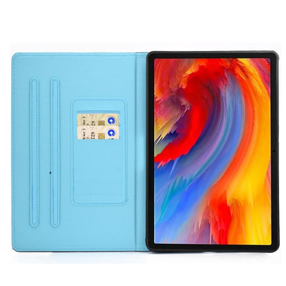 For Lenovo Tab M11 / Xiaoxin Pad 11 2024 Colored Drawing Stitching Smart Leather Tablet Case(Blue Sky Starfish) - Lenovo by buy2fix | Online Shopping UK | buy2fix