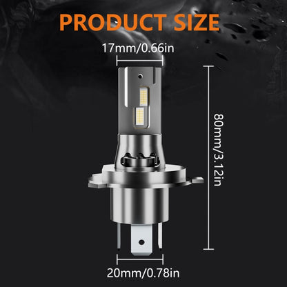 H4 Pair 22W 2000lm 6000K Car LED Direct Plug-in Headlight Bulb - LED Headlamps by buy2fix | Online Shopping UK | buy2fix
