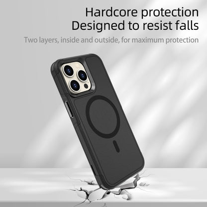 For iPhone 15 Pro RedPepper Armor Magsafe PC Hybrid TPU Phone Case(Black) - iPhone 15 Pro Cases by RedPepper | Online Shopping UK | buy2fix