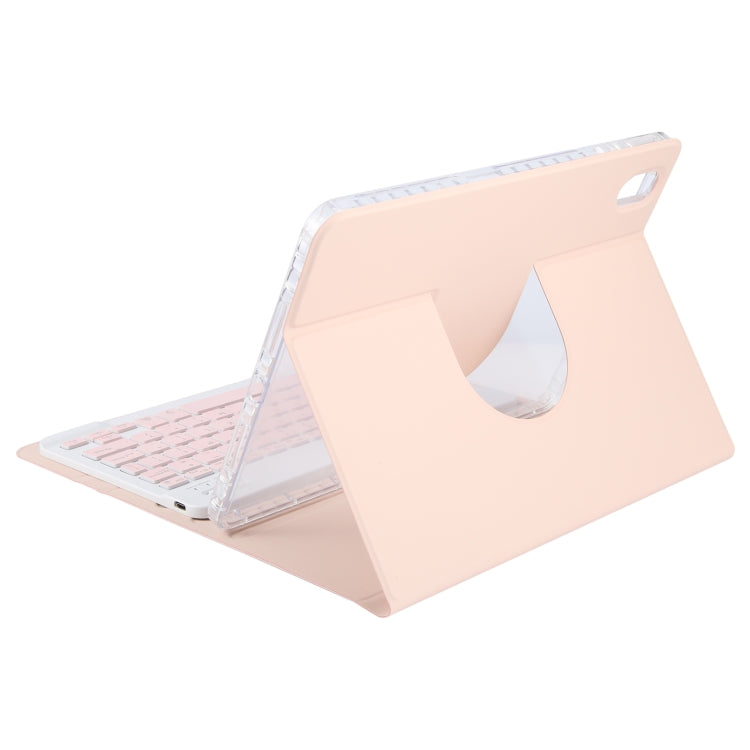 For Huawei MatePad Pro 11 2024 / 2022 Square Button Backlight Bluetooth Keyboard Rotatable Holder Leather Case(Rose Gold) - Huawei Keyboard by buy2fix | Online Shopping UK | buy2fix