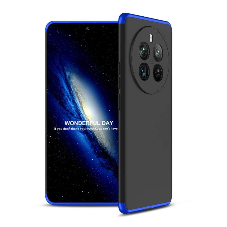 For Realme 12 Pro/12 Pro+ GKK Three Stage Splicing Full Coverage PC Phone Case(Black Blue) - Realme Cases by GKK | Online Shopping UK | buy2fix