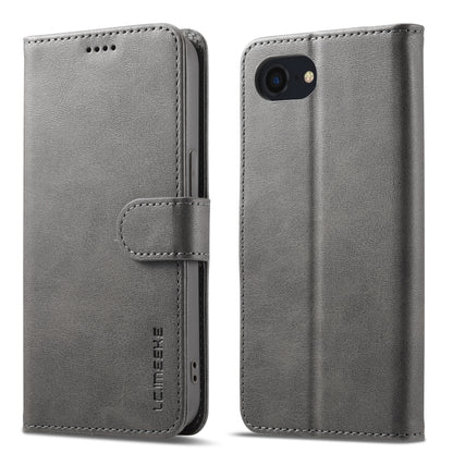 LC.IMEEKE Calf Texture Horizontal Flip Leather Case For iPhone SE 2024(Grey) - More iPhone Cases by LC.IMEEKE | Online Shopping UK | buy2fix