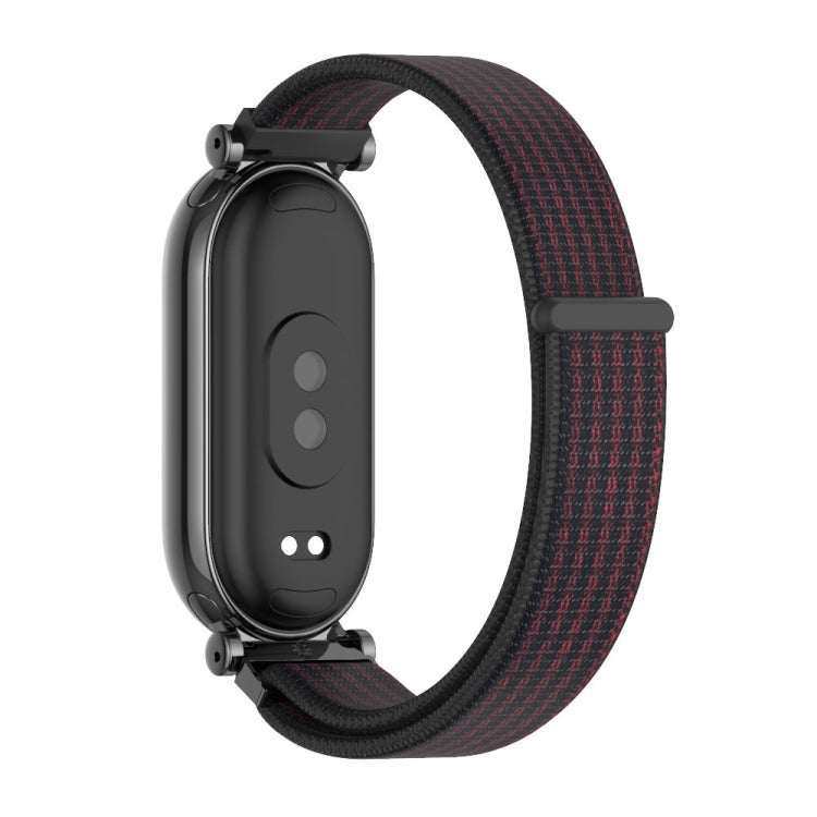 For Xiaomi Mi Band 8 / 9 / 9 NFC Mijobs GT4 Breathable Nylon Loop Watch Band(Black Red) - Watch Bands by MIJOBS | Online Shopping UK | buy2fix