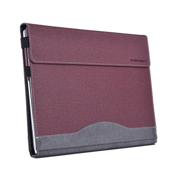 For Lenovo ThinkPad X1 Carbon 14 Gen 6 Cloth Texture Laptop Leather Protective Case(Wine Red) - Other by buy2fix | Online Shopping UK | buy2fix