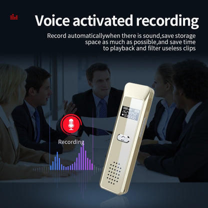 JNN Q7 Mini Portable Voice Recorder with OLED Screen, Memory:16GB(Gold) - Recording Pen by JNN | Online Shopping UK | buy2fix