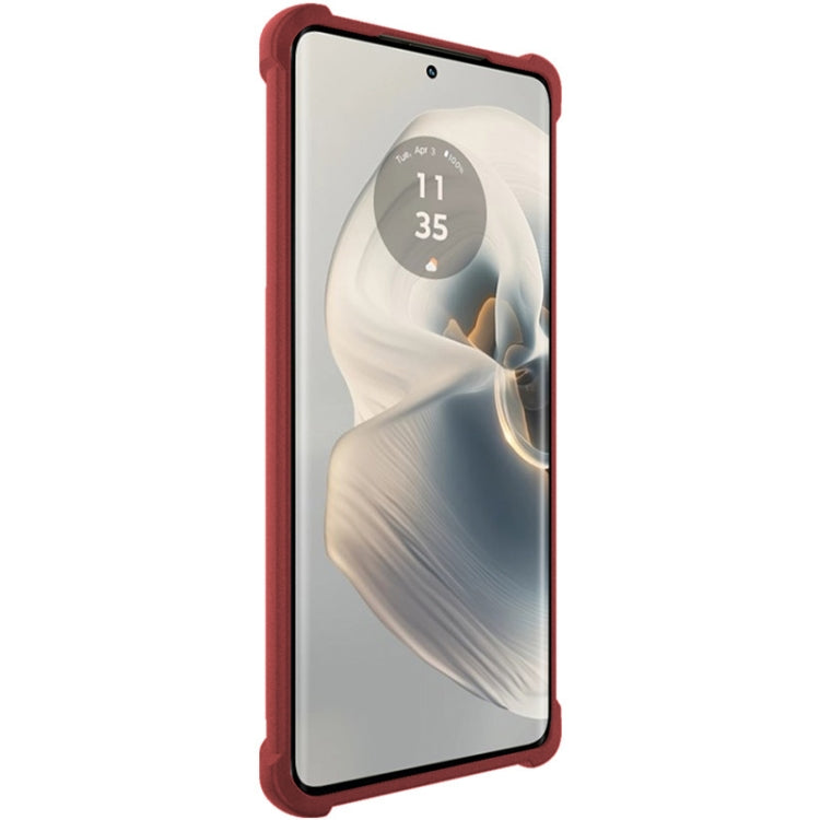 For Motorola Edge 50 Pro imak Shockproof Airbag TPU Phone Case(Matte Red) - Motorola Cases by imak | Online Shopping UK | buy2fix