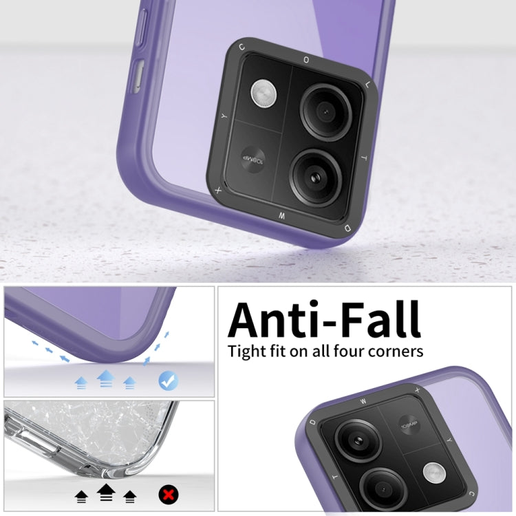 For Xiaomi Redmi Note 13 Frame Two Color Lens Ring TPU Phone Case(Purple) - Note 13 Cases by buy2fix | Online Shopping UK | buy2fix