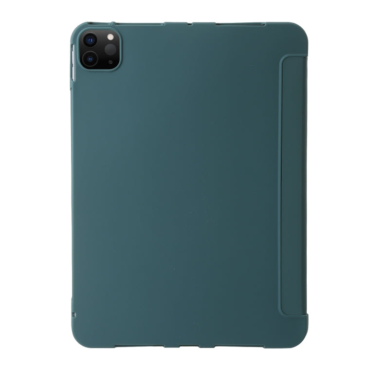 For iPad Pro 13 2024 TPU Deformation Flip Leather Tablet Case with Holder(Dark Green) - iPad Pro 13 2024 Cases by buy2fix | Online Shopping UK | buy2fix