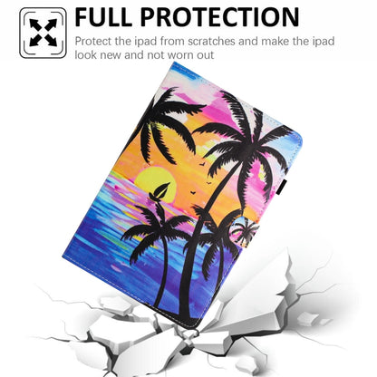 For Lenovo Tab M11/ Xiaoxin Pad 11 2024 Painted Litchi Leather Sewing Smart Tablet Case(Coconut Tree) - Lenovo by buy2fix | Online Shopping UK | buy2fix