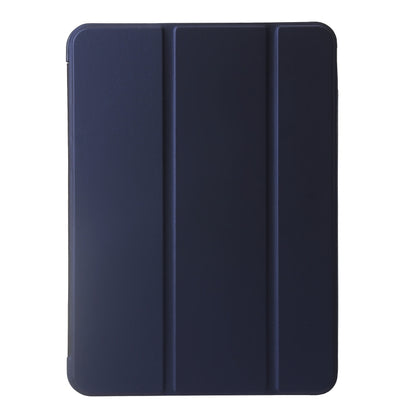 For iPad Air 13 2024 Three-fold Holder Flip Tablet Leather Case(Dark Blue) - iPad Air 13 2024 Cases by buy2fix | Online Shopping UK | buy2fix