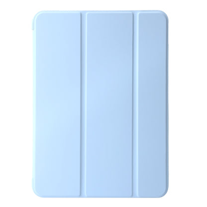 For iPad Pro 11 2024 Three-fold Holder Flip Tablet Leather Case(Sky Blue) - iPad Pro 11 2024 Cases by buy2fix | Online Shopping UK | buy2fix