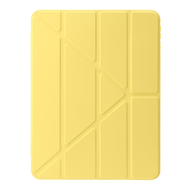 For iPad Air 13 2024 Clear Acrylic Deformation Leather Tablet Case(Yellow) - iPad Air 13 2024 Cases by buy2fix | Online Shopping UK | buy2fix