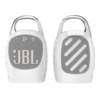 For JBL CLIP 5 Bluetooth Speaker Silicone Shockproof Protective Case(White) - Protective Case by buy2fix | Online Shopping UK | buy2fix