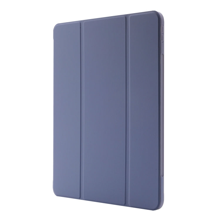 For iPad Air 11 2024 Skin Feel Tri-fold Leather Tablet Case with Pen Slot(Lavender) - iPad Air 11 2024 Cases by buy2fix | Online Shopping UK | buy2fix