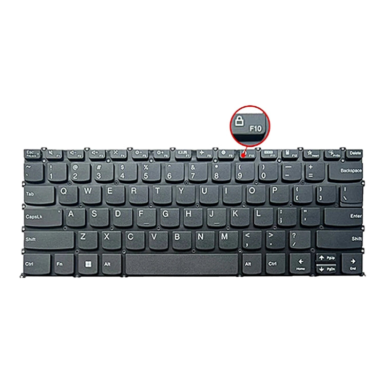 For Lenovo IdeaPad 5 US Version Laptop Backlight Keyboard, F10 Key with Lock Icon(Black) - Lenovo Spare Parts by buy2fix | Online Shopping UK | buy2fix