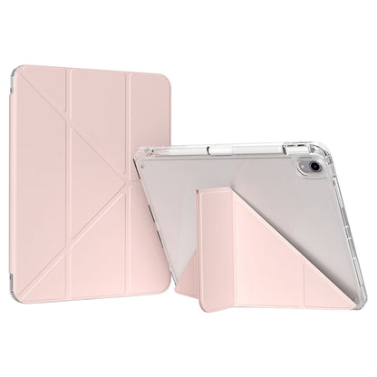 For iPad Air 13 2024 / Pro 12.9 GEBEI Deformation Leather Tablet Case(Pink) - iPad Air 13 2024 Cases by GEBEI | Online Shopping UK | buy2fix