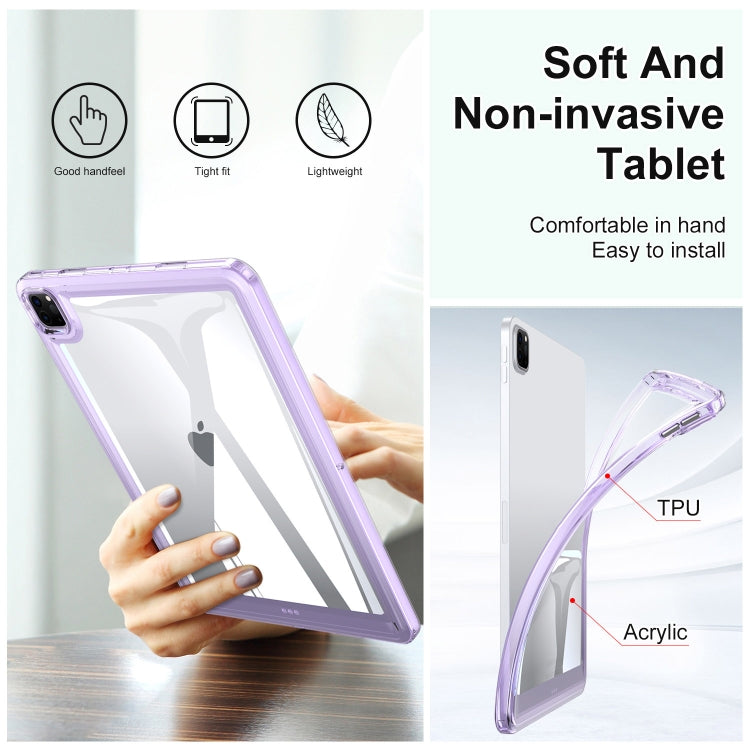 For iPad Air 11 2024 Transparent Acrylic Tablet Case(Dark Purple) - iPad Air 11 2024 Cases by buy2fix | Online Shopping UK | buy2fix