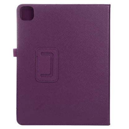 For iPad Pro 11 2024 Litchi Texture Solid Color Leather Tablet Case(Purple) - iPad Pro 11 2024 Cases by buy2fix | Online Shopping UK | buy2fix