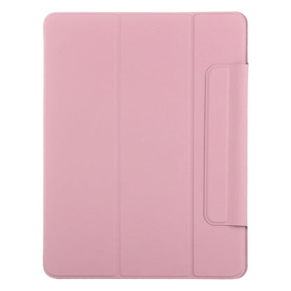 For iPad Pro 13 2024 Double-sided Clip Fixed Buckle Magnetic PU Leather Smart Tablet Case(Light Pink) - iPad Pro 13 2024 Cases by buy2fix | Online Shopping UK | buy2fix