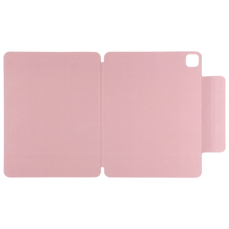 For iPad Pro 13 2024 Double-sided Clip Fixed Buckle Magnetic PU Leather Smart Tablet Case(Light Pink) - iPad Pro 13 2024 Cases by buy2fix | Online Shopping UK | buy2fix