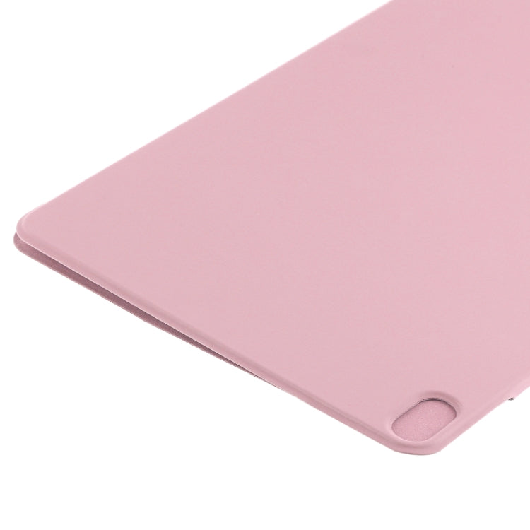 For iPad Air 13 2024 Double-sided Clip Fixed Buckle Magnetic PU Leather Smart Tablet Case(Light Pink) - iPad Air 13 2024 Cases by buy2fix | Online Shopping UK | buy2fix