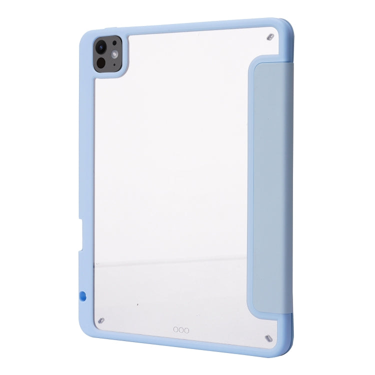 For iPad Pro 13 2024 Deformation Transparent Acrylic Leather Tablet Case(Light Blue) - iPad Pro 13 2024 Cases by buy2fix | Online Shopping UK | buy2fix