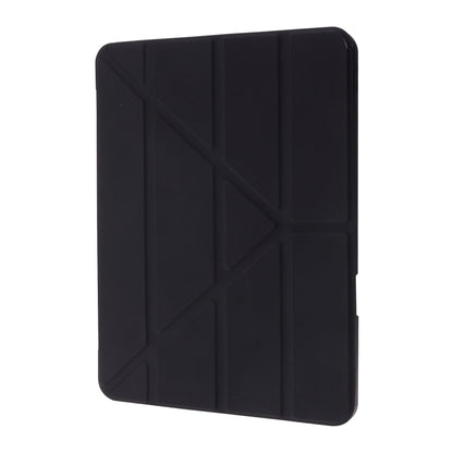 For iPad Air 11 2024 Deformation Transparent Acrylic Leather Tablet Case(Black) - iPad Air 11 2024 Cases by buy2fix | Online Shopping UK | buy2fix